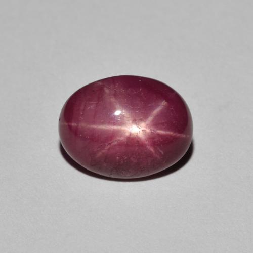 Rouge moyen Rubis Étoilé gemme - 3.8ct Ovale Cabochon (ID: 618091)