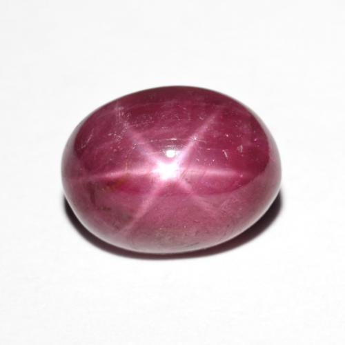 ディープレッド スタールビー 宝石 - 5.9ct オーバル カボション (ID: 619107)