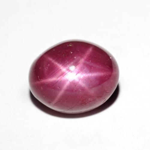 Rouge foncé Rubis Étoilé gemme - 6.9ct Ovale Cabochon (ID: 619112)