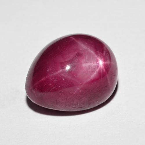 9.64 ct Red Star Ruby Stone, Natural Star Ruby in Pear Cabochon Shape for Sale