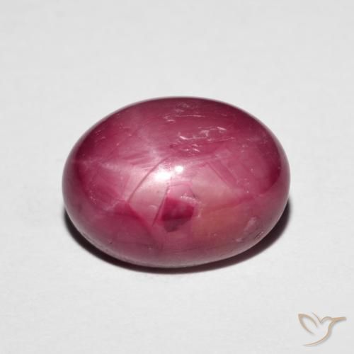 6.14 ct Oval Star Ruby, 11.8 x 8.9 mm From Madagascar, Photo A