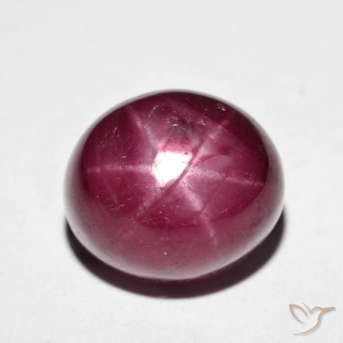 11.82 ct Oval Star Ruby, 11.9 x 10.4 mm From Madagascar, Photo A