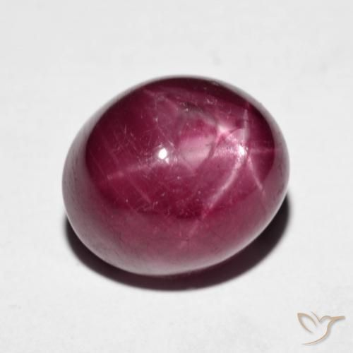11.82 ct Red Star Ruby Stone, Natural Star Ruby in Oval Cabochon Shape for Sale