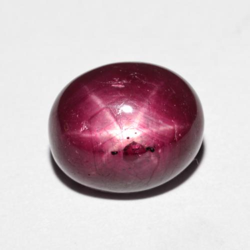 Vin rouge Rubis Étoilé gemme - 6.6ct Ovale Cabochon (ID: 619376)