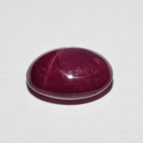 Star Ruby Gemstone in 10.4 x 8.4 mm Size for Sale, Star Ruby Stone in Deep Wine Red Color