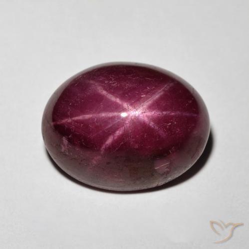 8.41 ct Oval Star Ruby, 12.7 x 9.8 mm From Madagascar, Photo A