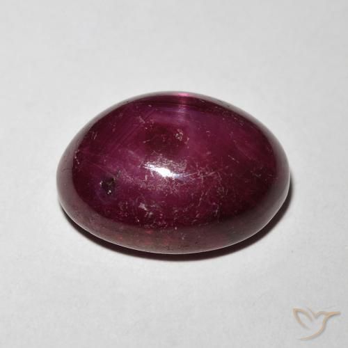 Star Ruby Gemstone in 13.8 x 10.8 mm Size for Sale, Star Ruby Stone in Wine Red Color