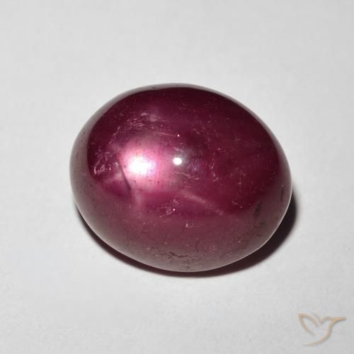 10.93 ct Red Star Ruby Stone, Natural Star Ruby in Oval Cabochon Shape for Sale