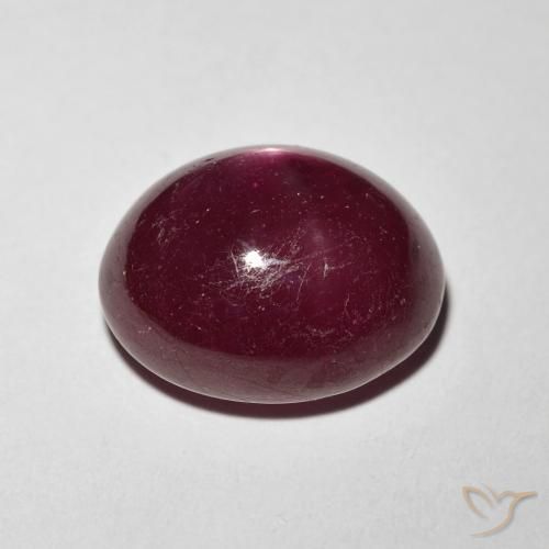Star Ruby Gemstone in 12.9 x 10.6 mm Size for Sale, Star Ruby Stone in Deep Wine Red Color