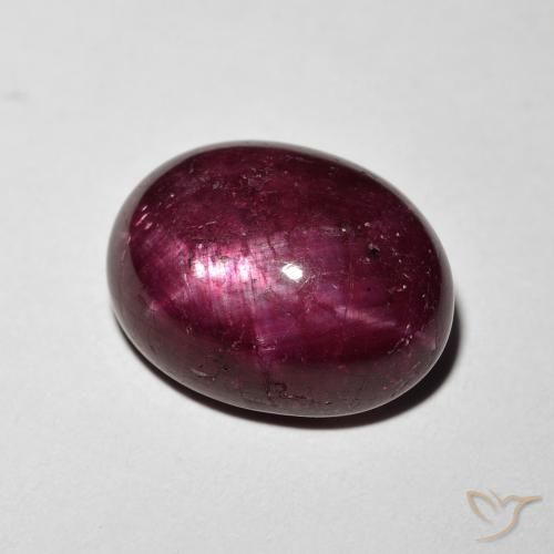 9.13 ct Red Star Ruby Stone, Natural Star Ruby in Oval Cabochon Shape for Sale
