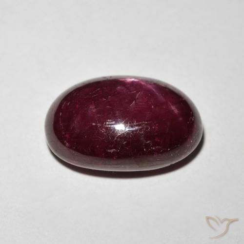 Star Ruby Gemstone in 13.2 x 10.1 mm Size for Sale, Star Ruby Stone in Deep Red Color