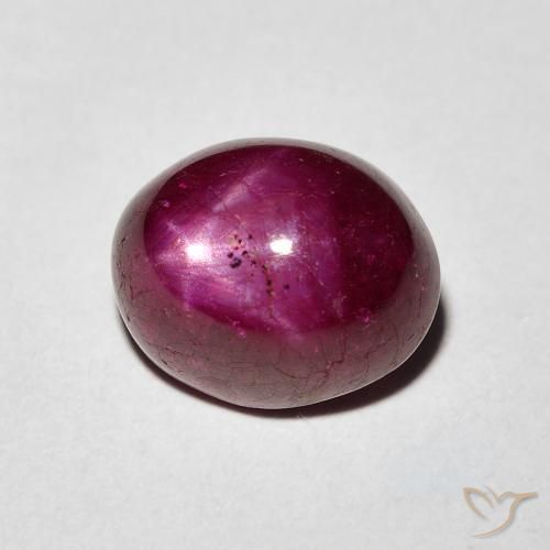 4.06 ct Red Star Ruby Stone, Natural Star Ruby in Oval Cabochon Shape for Sale