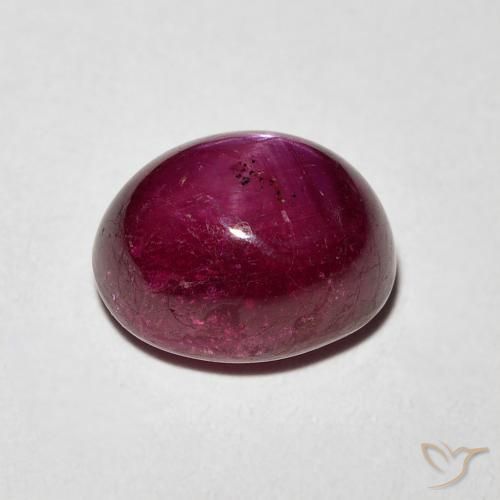 Star Ruby Gemstone in 9 x 7.3 mm Size for Sale, Star Ruby Stone in Dark Red Color