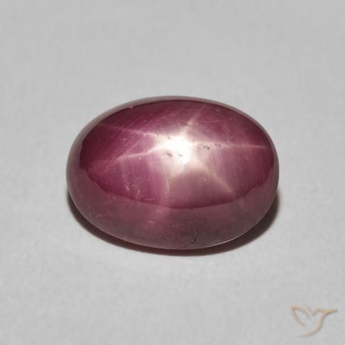 4.45ct Natural Medium Light-Purple Star Ruby, Oval, Opaque
