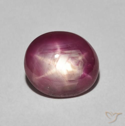 3.94ct Natural Medium Dark-Purple Star Ruby, Oval, Opaque