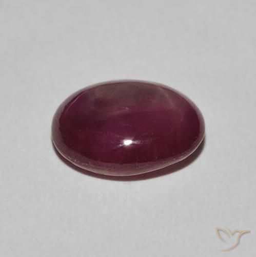 Star Ruby Gemstone in 10 x 8.8 mm Size for Sale, Star Ruby Stone in Medium Dark-Purple Color