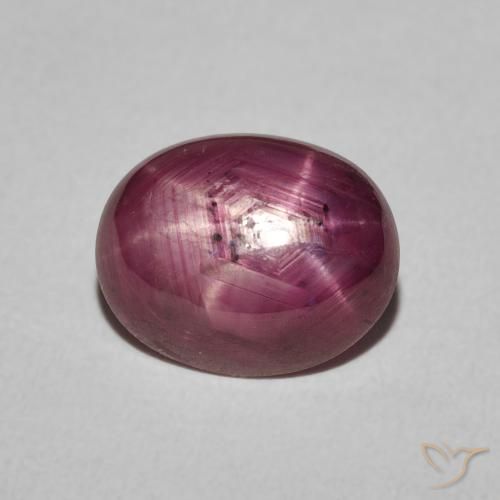 4.38ct Natural Reddish Purple Star Ruby, Oval, Opaque