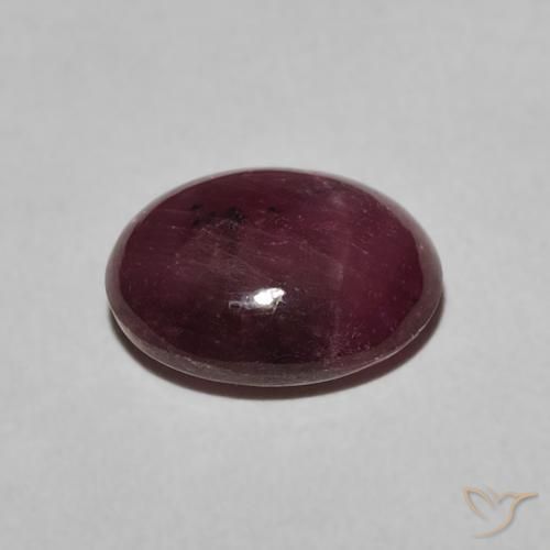 Star Ruby Gemstone in 10 x 8 mm (calibrated) Size for Sale, Star Ruby Stone in Grayish Magenta Color