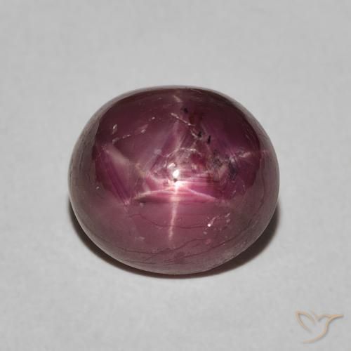 5.04ct Natural Grayish Magenta Star Ruby, Oval, Opaque