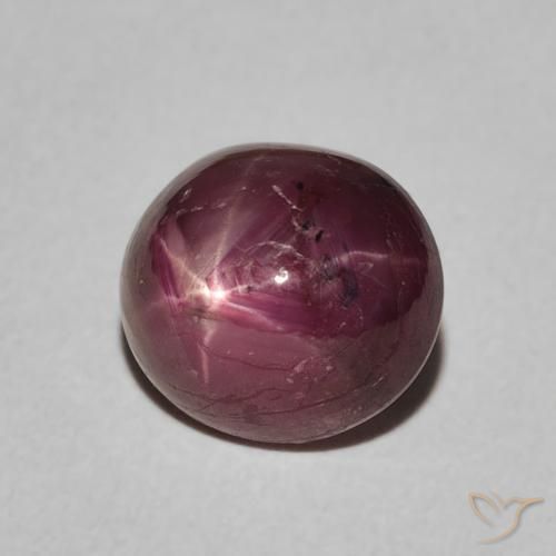 5.04 ct Purple Star Ruby Stone, Natural Star Ruby in Oval Cabochon Shape for Sale