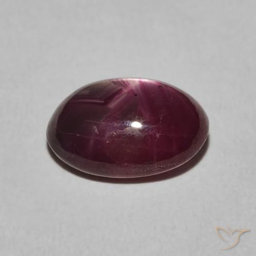 4.72ct Natural Plum Purple Star Ruby, Oval, Opaque