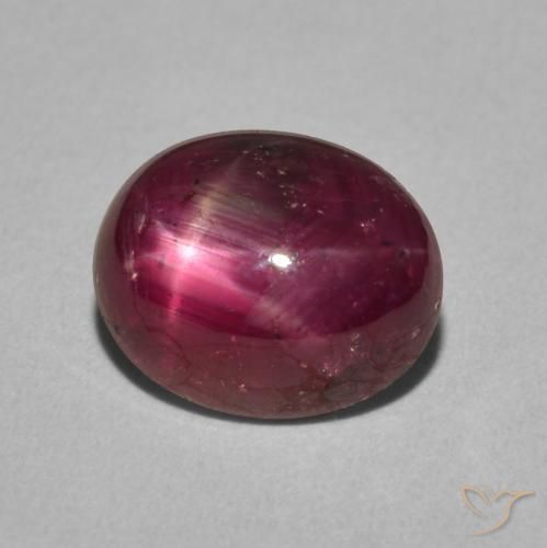 4.54 ct Red Star Ruby Stone, Natural Star Ruby in Oval Cabochon Shape for Sale