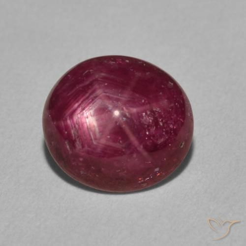 4.15ct Natural Reddish Purple Star Ruby, Oval, Opaque