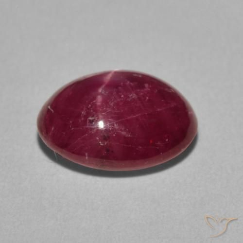 Star Ruby Gemstone in 10.6 x 8.3 mm Size for Sale, Star Ruby Stone in Medium Purple Color