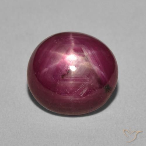 4.98ct Natural Bright Grape Star Ruby, Oval, Opaque