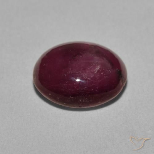 Star Ruby Gemstone in 9.9 x 9.2 mm Size for Sale, Star Ruby Stone in Bright Grape Color