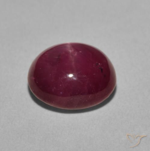 Star Ruby Gemstone in 9.5 x 8.4 mm Size for Sale, Star Ruby Stone in Deep Magenta Color