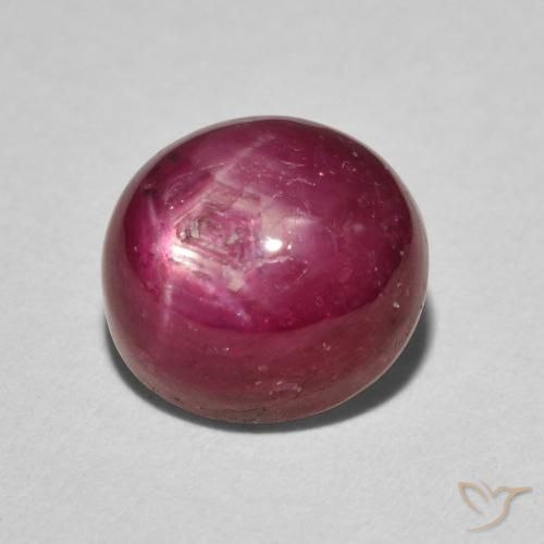 5.27 ct Red Star Ruby Stone, Natural Star Ruby in Oval Cabochon Shape for Sale