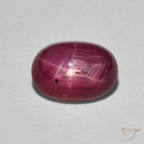 2.97ct Natural Deep Wine Red Star Ruby, Oval, Opaque