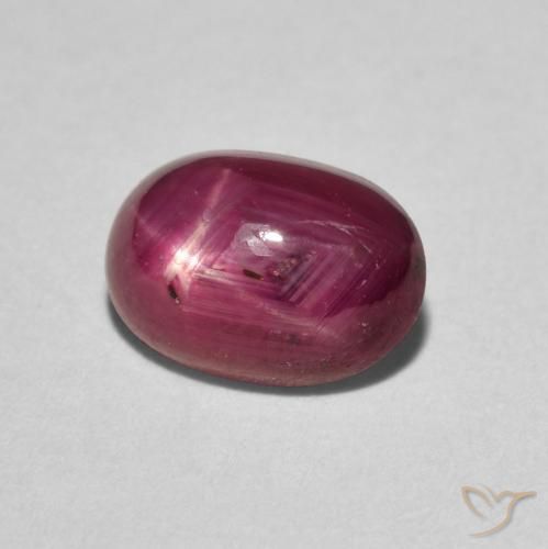 2.97 ct Red Star Ruby Stone, Natural Star Ruby in Oval Cabochon Shape for Sale