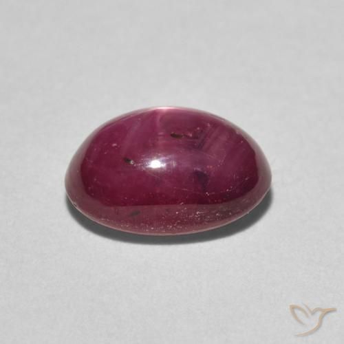 Star Ruby Gemstone in 9 x 6.4 mm Size for Sale, Star Ruby Stone in Deep Wine Red Color