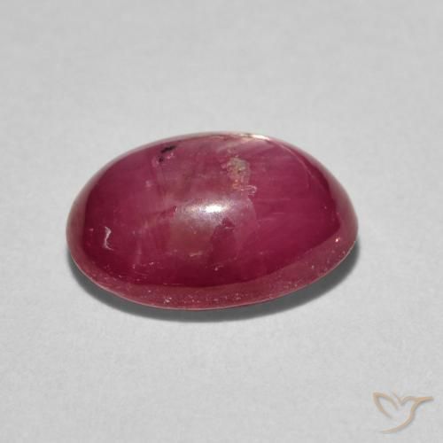 Star Ruby Gemstone in 9.9 x 7.3 mm Size for Sale, Star Ruby Stone in Medium Red Color