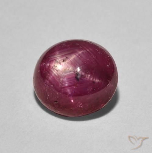 3.74 ct Red Star Ruby Stone, Natural Star Ruby in Oval Cabochon Shape for Sale