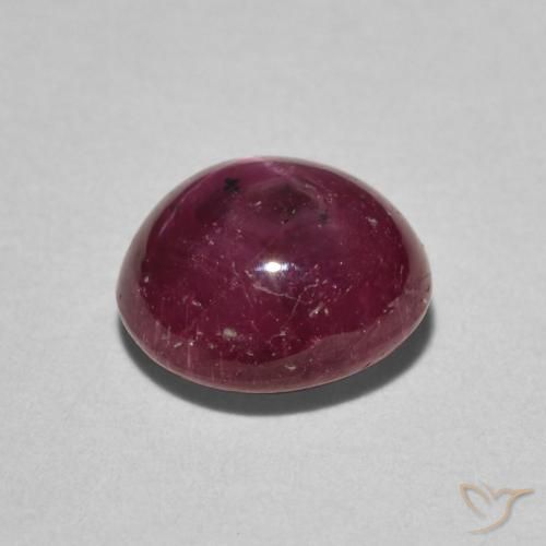 Star Ruby Gemstone in 8.6 x 7.8 mm Size for Sale, Star Ruby Stone in Medium Red Color