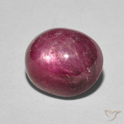 5.24 ct Red Star Ruby Stone, Natural Star Ruby in Oval Cabochon Shape for Sale