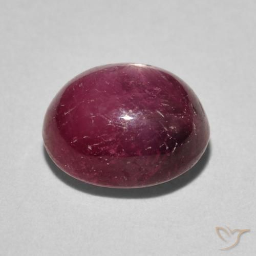 Star Ruby Gemstone in 9.5 x 8.5 mm Size for Sale, Star Ruby Stone in Jam Red Color