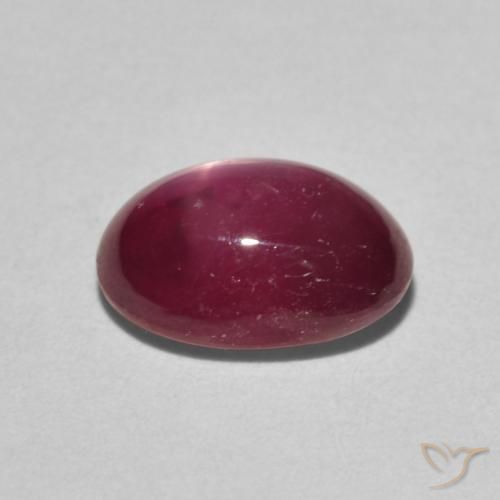Star Ruby Gemstone in 9.5 x 6.9 mm Size for Sale, Star Ruby Stone in Jam Red Color