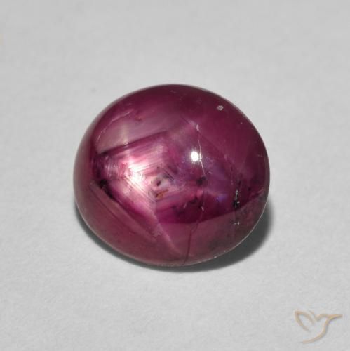 3.05 ct Red Star Ruby Stone, Natural Star Ruby in Oval Cabochon Shape for Sale