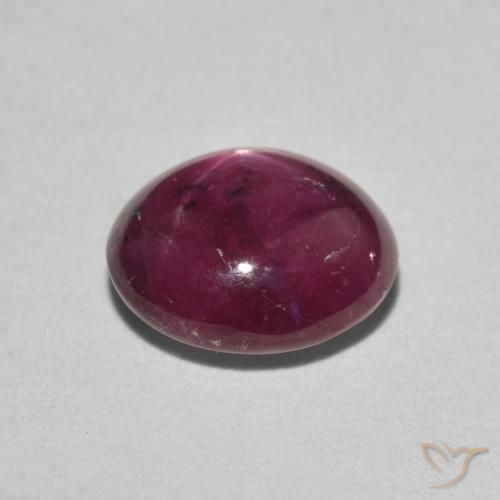 Star Ruby Gemstone in 8.8 x 7.9 mm Size for Sale, Star Ruby Stone in Deep Red Color