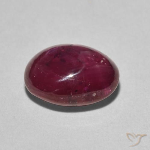 Star Ruby Gemstone in 10 x 8 mm (calibrated) Size for Sale, Star Ruby Stone in Deep Red Color