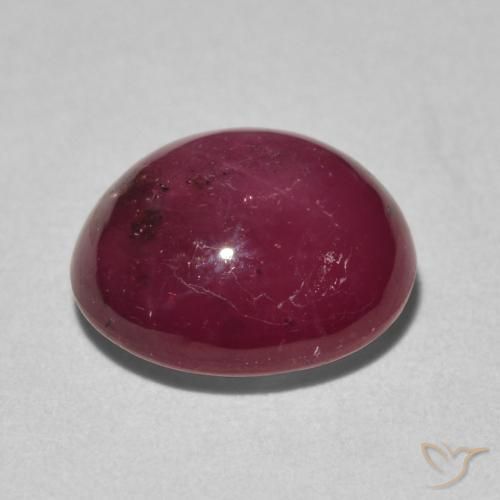 Star Ruby Gemstone in 9.8 x 8.6 mm Size for Sale, Star Ruby Stone in Medium Red Color