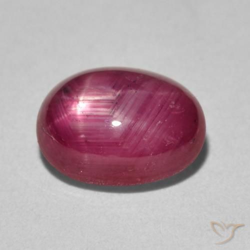 3.63 ct Red Star Ruby Stone, Natural Star Ruby in Oval Cabochon Shape for Sale