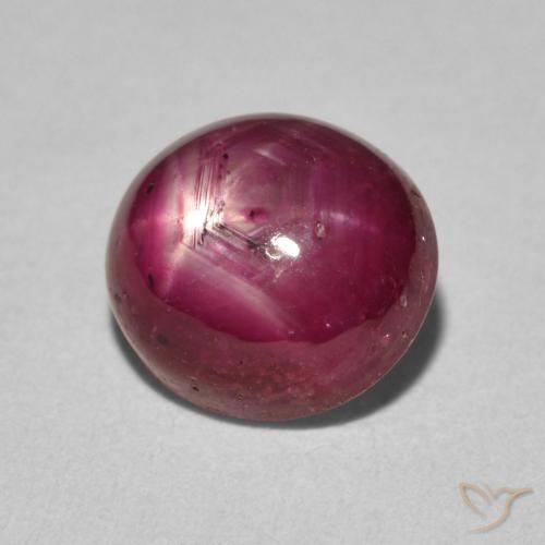 4.24 ct Red Star Ruby Stone, Natural Star Ruby in Oval Cabochon Shape for Sale