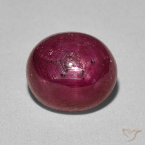 4.60ct Natural Deep Crimson Star Ruby, Oval, Opaque