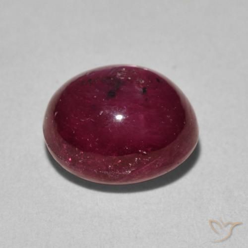 Star Ruby Gemstone in 9 x 7.9 mm Size for Sale, Star Ruby Stone in Deep Crimson Color