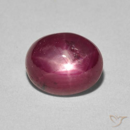 3.29ct Natural Deep Crimson Star Ruby, Oval, Opaque